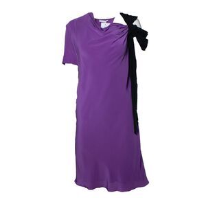 Vionnet Paris, purple midi dress with bow